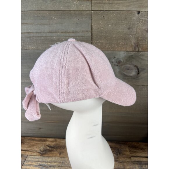 Vince Camuto Womens Hat Ties In Back Terry Cloth Pink One Size - Picture 4 of 6
